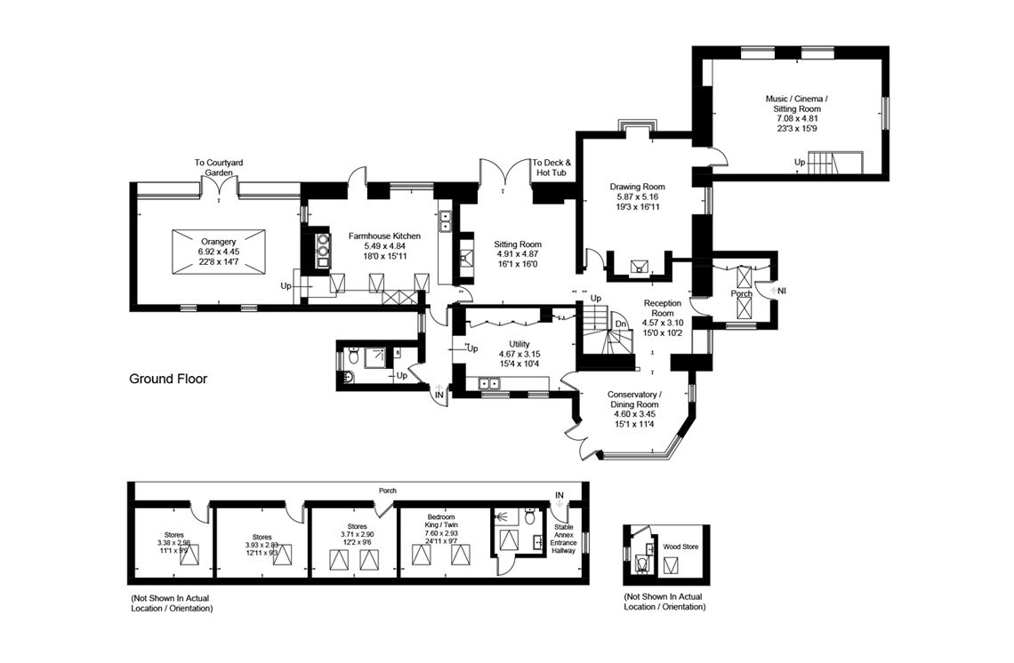 View the floorplan of Dryhill House & Cottage
