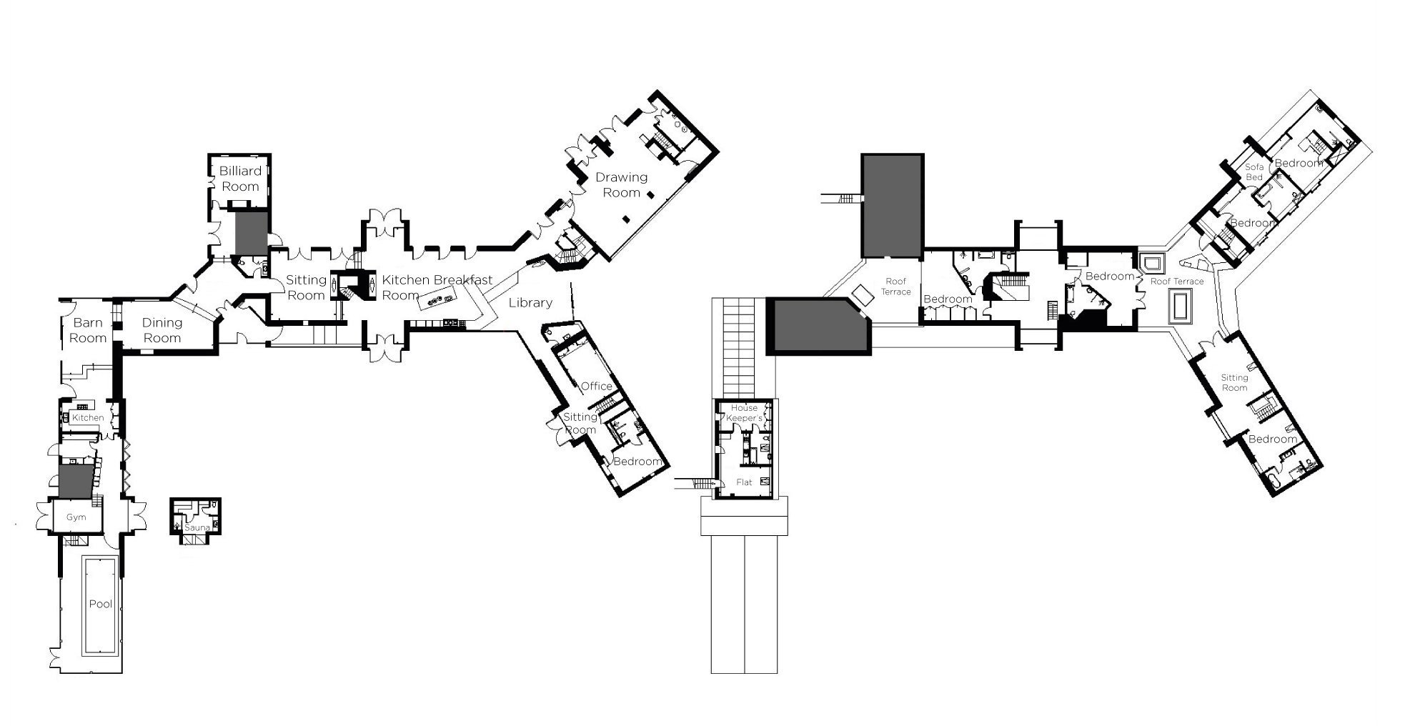 The Longhouse Master Floor Plan Luxury Cotswold Rentals